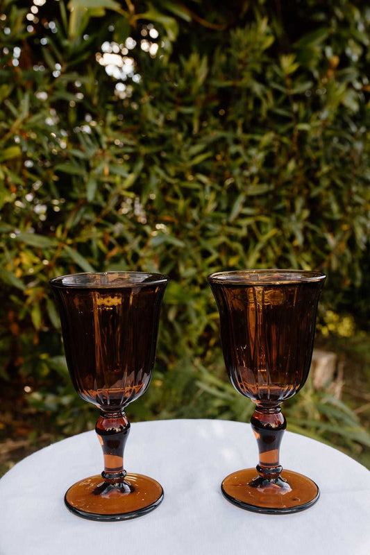 Amber Wine Glass