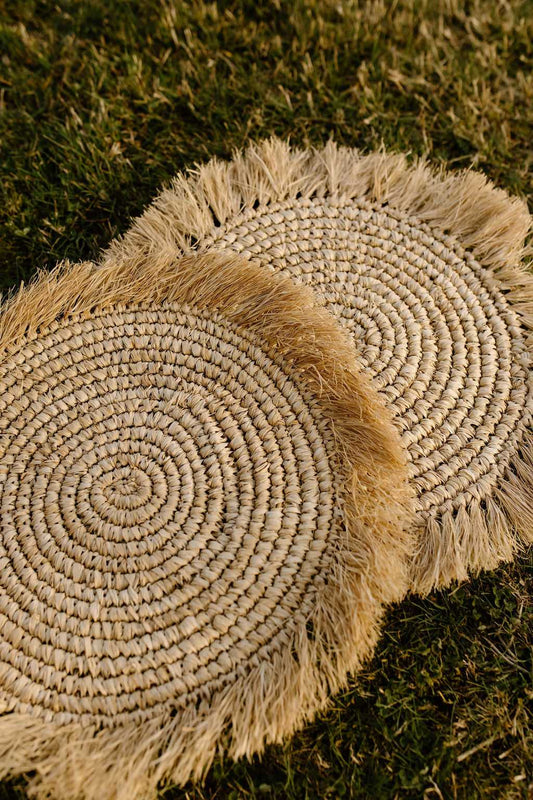 Fringed Rattan Placemats