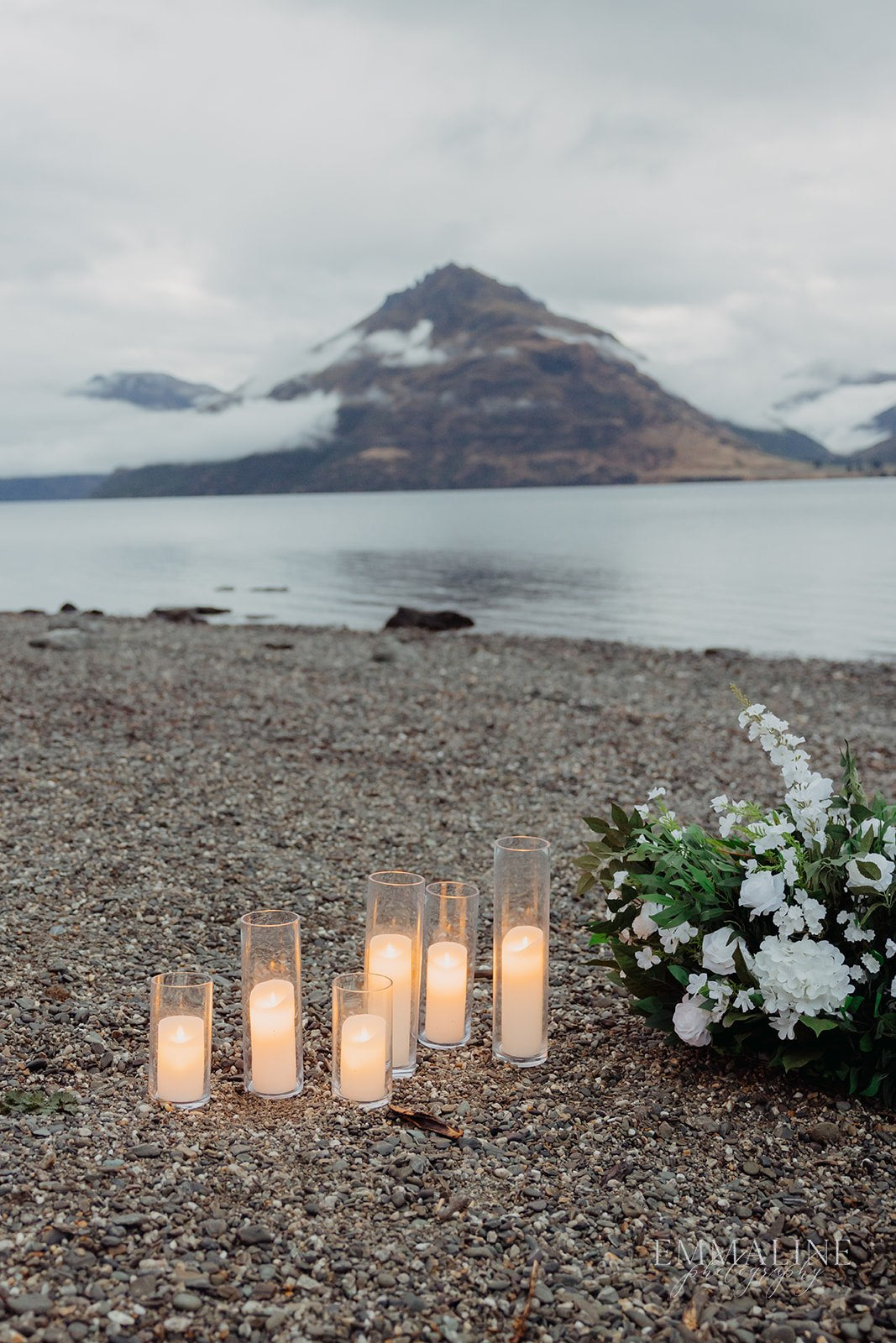 White Floral Proposal Setup