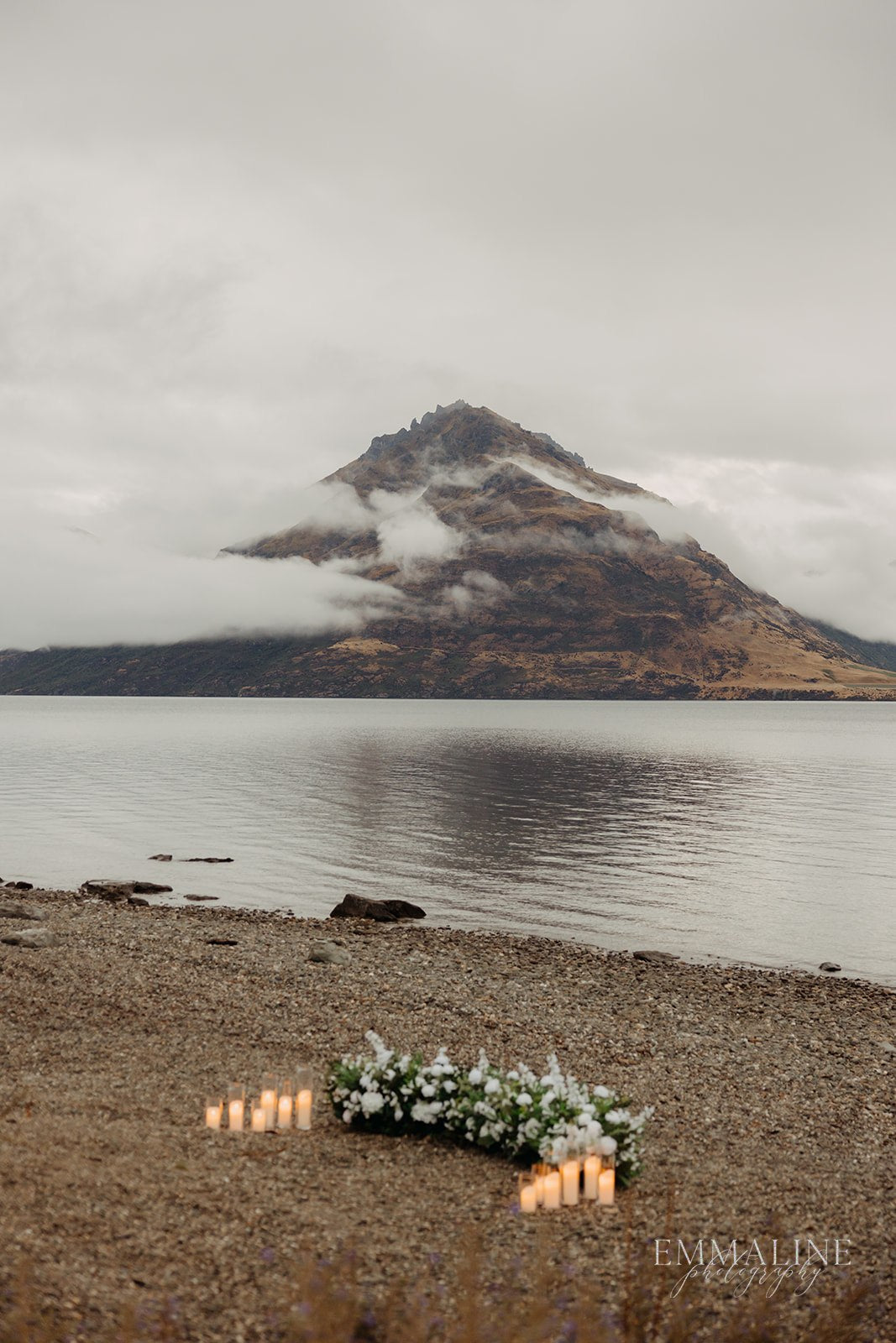 White Floral Proposal Setup