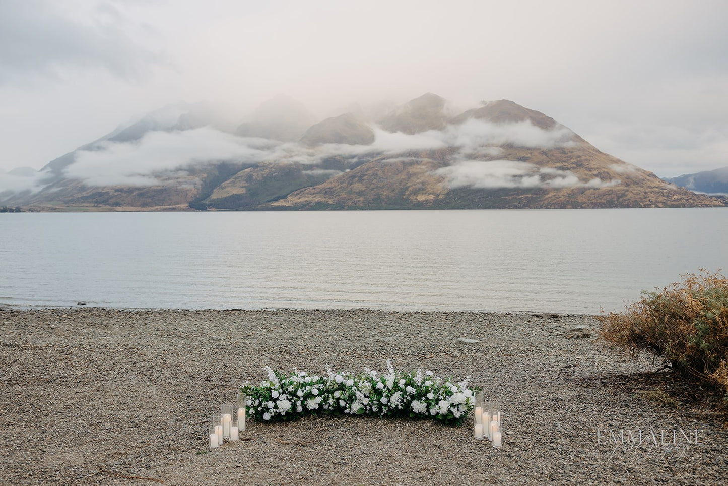 White Floral Proposal Setup