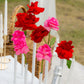 Proposal with bouquet and fresh flowers in Queenstown