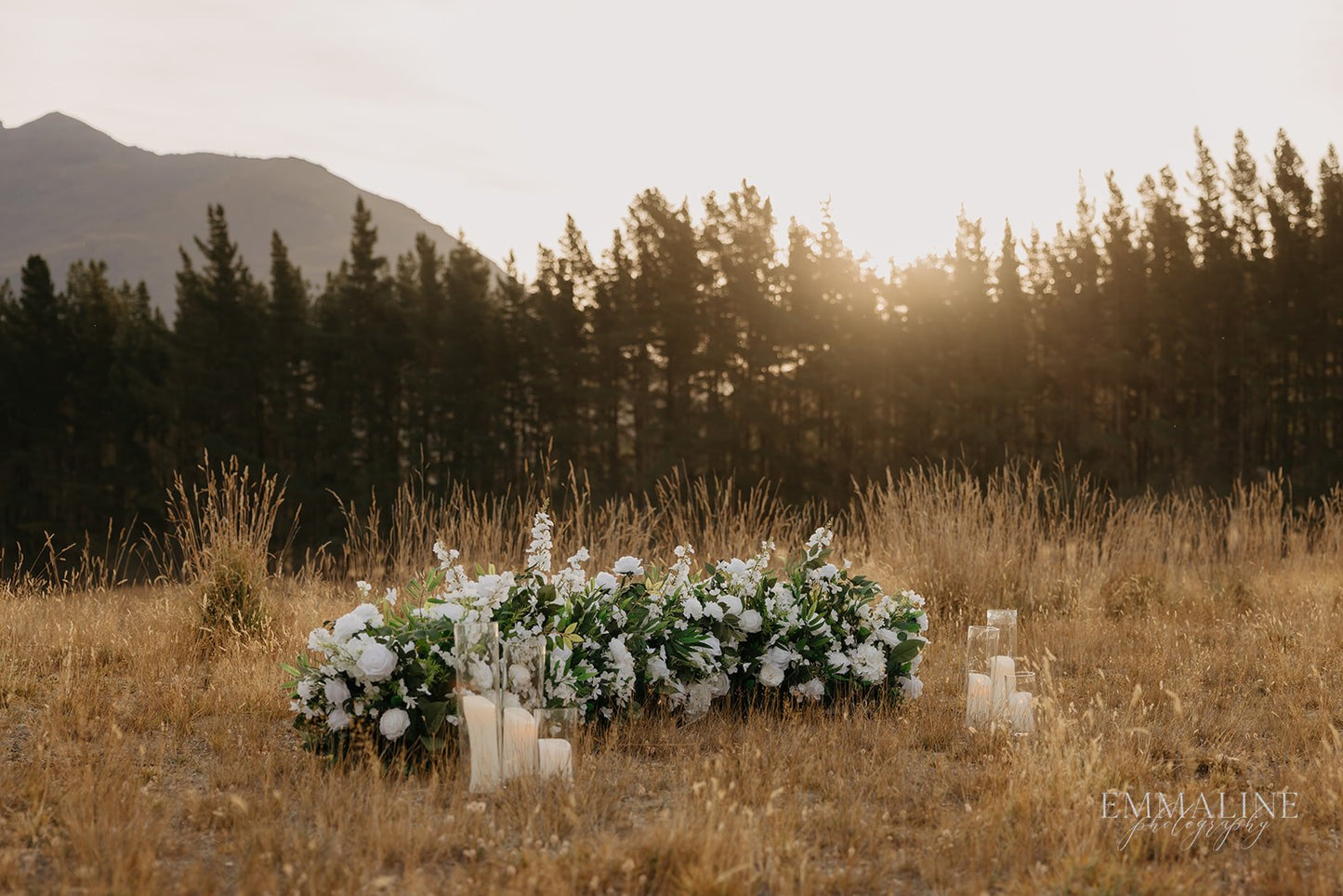 White Floral Proposal Setup