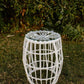 White Woven Side Tables