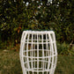 White Woven Side Tables